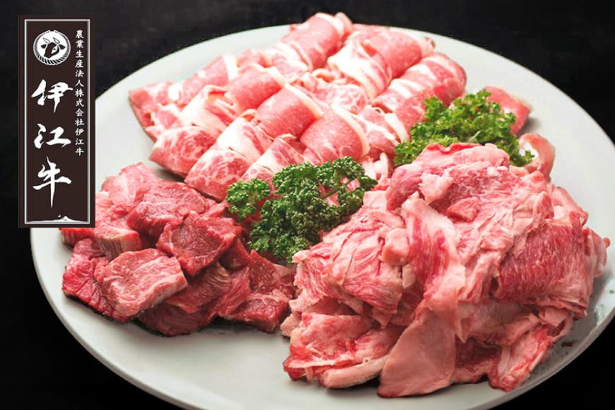 牛肉 伊江牛 バラエティーセット バラ 切り落とし カレー用肉 スジ肉 各500g [伊江牛 沖縄県 伊江村 ie47bde180001] 肉 切落し 和牛 黒毛和牛 バラエティ セット 詰め合わせ