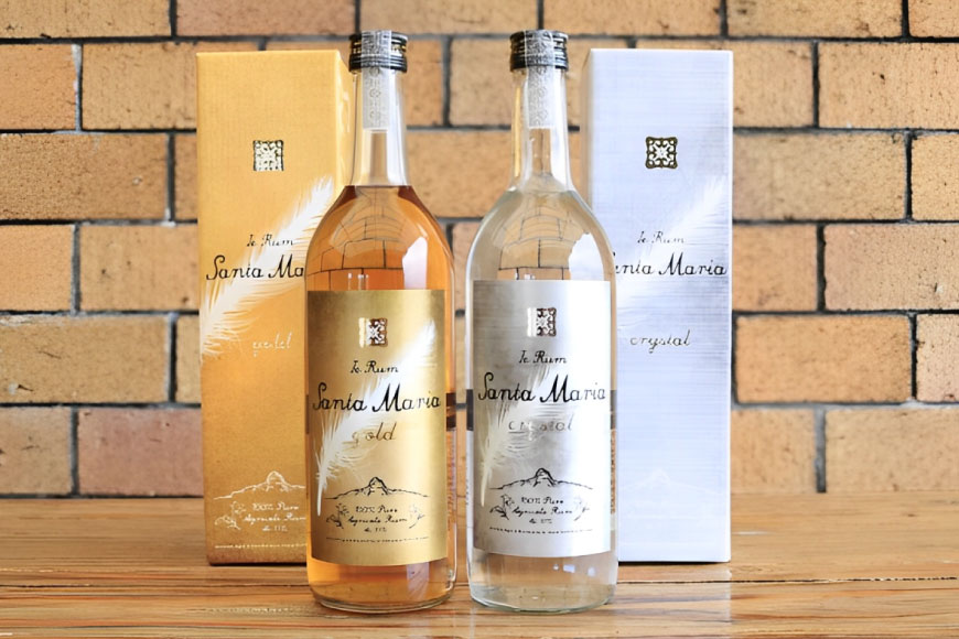 ラム酒 飲み比べ イエラムサンタマリア ゴールド クリスタル 各720ml 計2本 [伊江島物産センター 沖縄県 伊江村 ie47bde210007] 沖縄産 サトウキビ 香り クラフト コク 国産 カクテル モヒート ハイボール