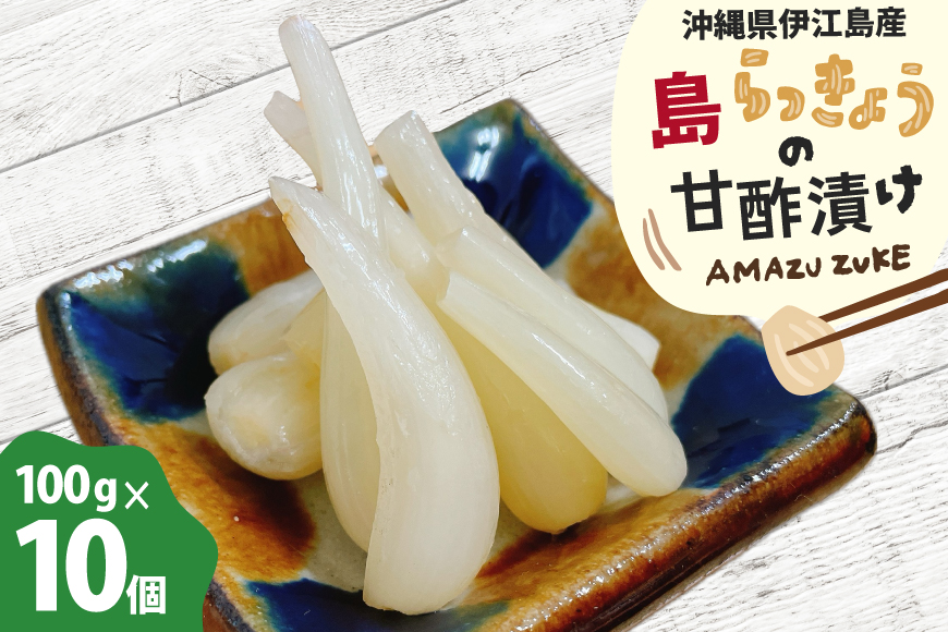 らっきょう 島らっきょうの甘酢漬け 100g 10個 [NOGUS 沖縄県 伊江村 ie47bde420001] 島らっきょう 甘酢漬け