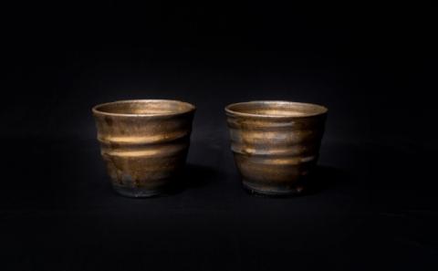 【datta.沖縄南の島陶芸工房】金ロックカップペアセット