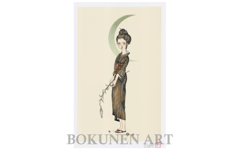 【名嘉睦稔】リトグラフ作品「蕾(チブミ)」