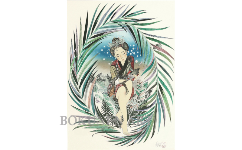 【名嘉睦稔】リトグラフ作品「山原（やんばる）」