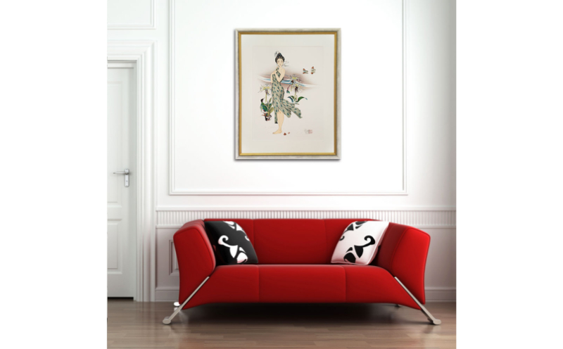 【名嘉睦稔】リトグラフ作品「浜木綿(ハマユウ)」