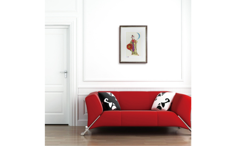 【名嘉睦稔】リトグラフ作品「花笠(ハナガサ)」