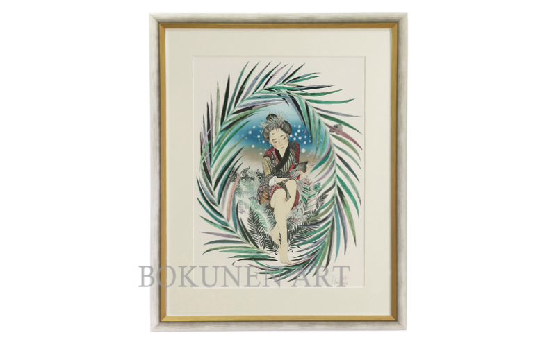 【名嘉睦稔】リトグラフ作品「山原（やんばる）」