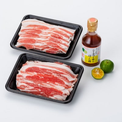 あぐー豚しゃぶしゃぶ肉(バラ肉)250g×2パック　タレ付【配送不可地域：離島】