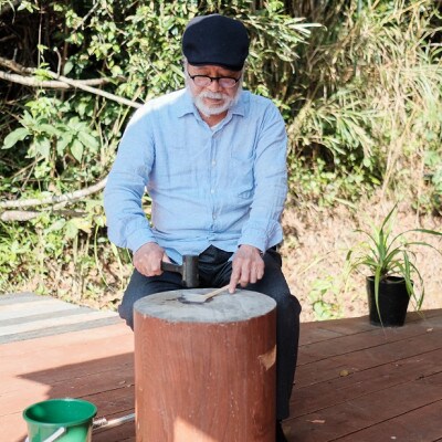 琉球アダンの筆(大)桐箱入り