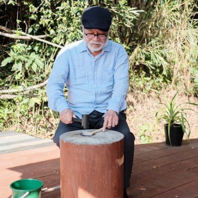 琉球アダンの筆(中)桐箱入り