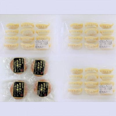 総重量1kg超!あぐー豚を2つの食べ方でお届けします(ハンバーグ＆餃子)【配送不可地域：離島】