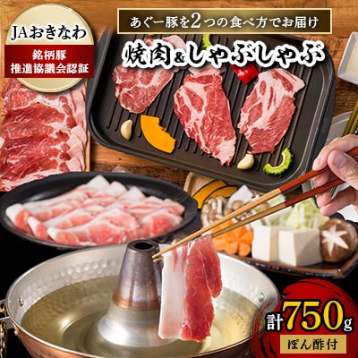 あぐー豚を2つの食べ方でお届けします(焼肉＆しゃぶしゃぶ)【配送不可地域：離島】