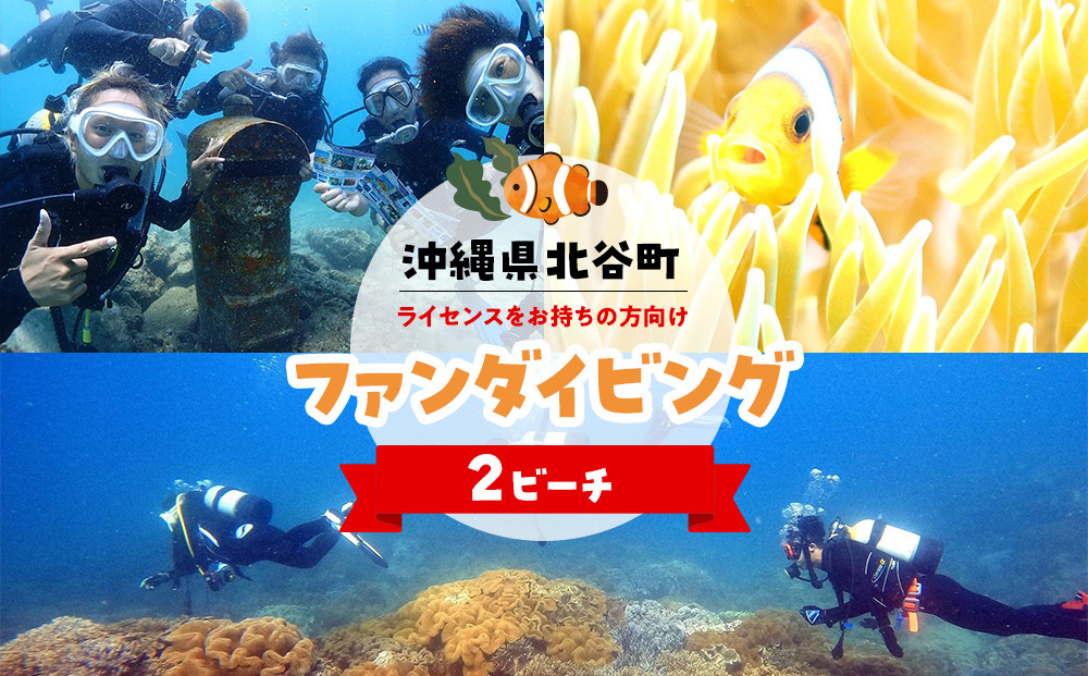 【ふるさと納税】【ふるさと納税】沖縄県北谷町　2ビーチファンダイビング
