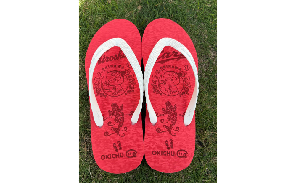 【26cm】プロ野球コラボ島ぞうり（広島カープ） |  沖縄 プロ野球 広島カープ 広島 カープ 島ぞうり 旅行 美浜 トラベル キャンプ 人気 おすすめ 北谷 ちゃたん おすすめ