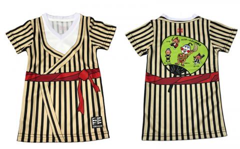 沖縄を愛する人の必須アイテム！子供用エイサー柄Tシャツ【チョンダラー柄】