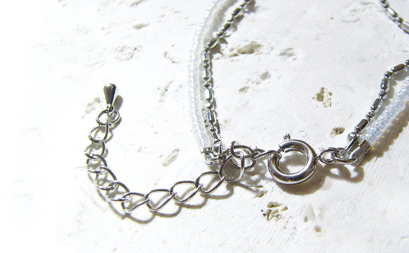 長七屋のケラマブルーブレスレット【KB-4】ー販売証明書付きー ブレスレット 慶良間 ブルー おしゃれ プレゼント アクセサリー ジュエリー オリジナル パッケージ 証明書付き きれい 耐熱 フォーマル カジュアル ガラス ロジウムメッキ クリスタル 沖縄 真鍮 送料無料