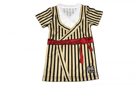 沖縄を愛する人の必須アイテム！子供用エイサー柄Tシャツ【チョンダラー柄】