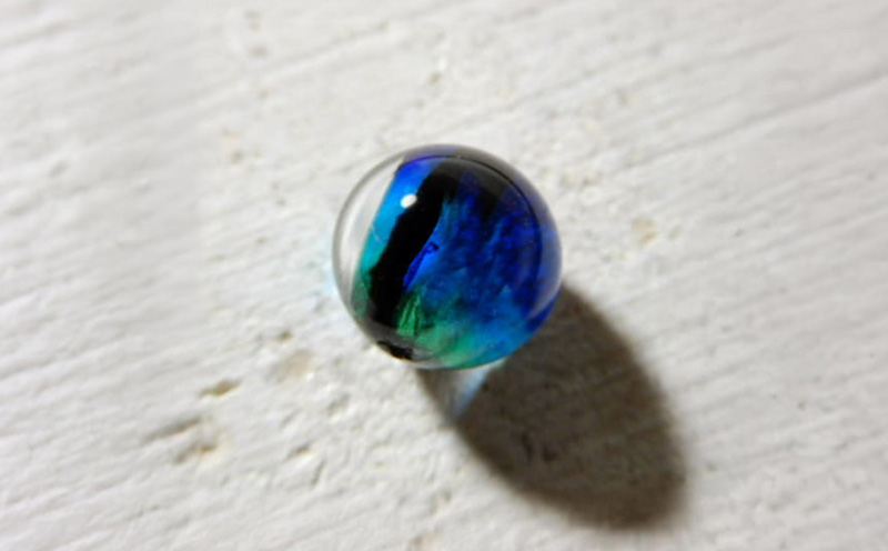 長七屋のケラマブルーブレスレット【KB-4】ー販売証明書付きー ブレスレット 慶良間 ブルー おしゃれ プレゼント アクセサリー ジュエリー オリジナル パッケージ 証明書付き きれい 耐熱 フォーマル カジュアル ガラス ロジウムメッキ クリスタル 沖縄 真鍮 送料無料