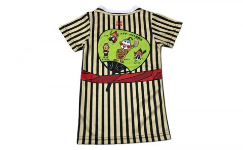 沖縄を愛する人の必須アイテム！子供用エイサー柄Tシャツ【チョンダラー柄】