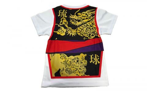 沖縄を愛する人の必須アイテム！エイサー柄Tシャツ【ハッピ柄】＆エイサージのセット