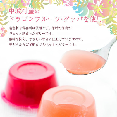 自然の甘さを生かしたドラゴンフルーツとグァバのゼリーセット 合計32個(各種16個)【配送不可地域：離島】