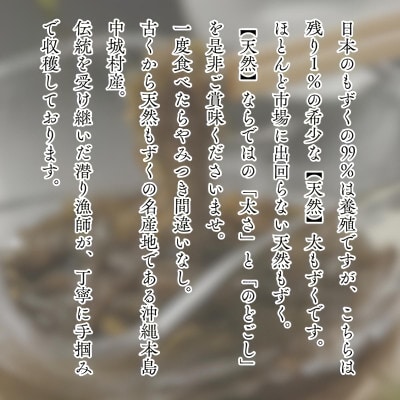 【2026年6月より順次発送】中城村産の天然太もずく 2.5kg(500g×5P)【配送不可地域：離島】