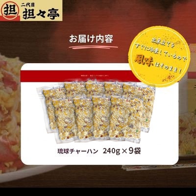 二代目担々亭　琉球チャーハン　9人前(240g×9袋)【配送不可地域：離島】