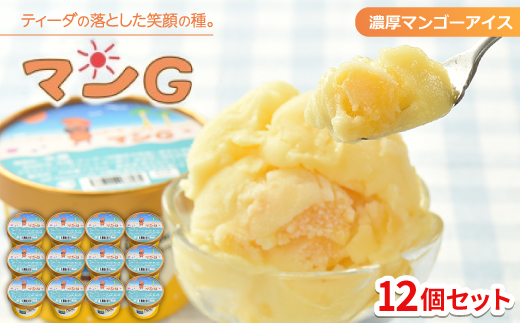 中城の中学生が開発した濃厚マンゴーアイス『ティーダの落とした笑顔の種。マンG』(130ml×12個)【配送不可地域：離島】