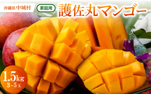 【2026年6月下旬から順次発送・家庭用】護佐丸マンゴー1.5kg(3～5玉)【配送不可地域：離島】