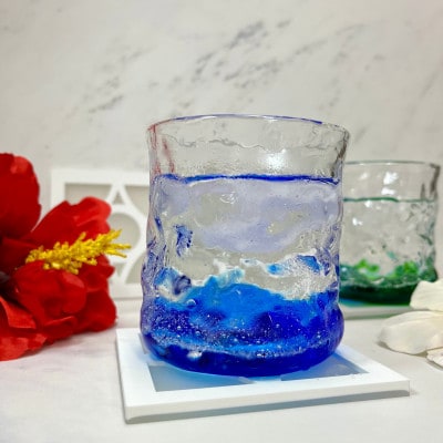 《花ブロック》コースター2個 雑貨 伝統工芸品