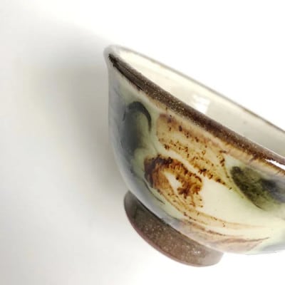 やちむん 唐草紋様 茶碗 マカイ(染付)緑