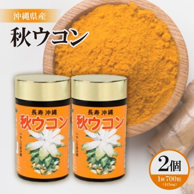 沖縄県産 秋ウコン 700粒×2個セット