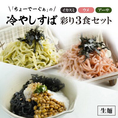 彩り生麺冷やしすば3食セット【配送不可地域：離島】