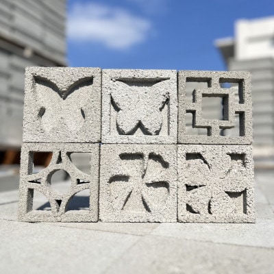 【沖縄伝統工芸】花ブロック ミニ6個セット(約10cm/職人手作り)