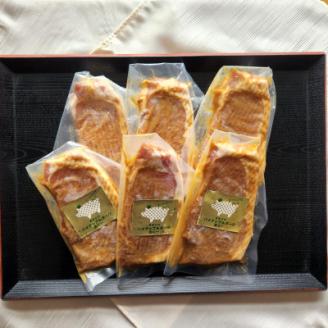 パイナップル ポークあぐー ロースステーキ味噌漬け(1枚130g×6枚セット)【配送不可地域：離島】
