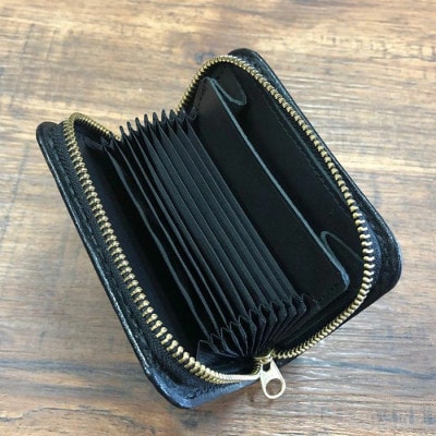 ジャバラ式コインケース(ブラック)