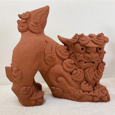 手作りシーサー伏せ(赤焼)