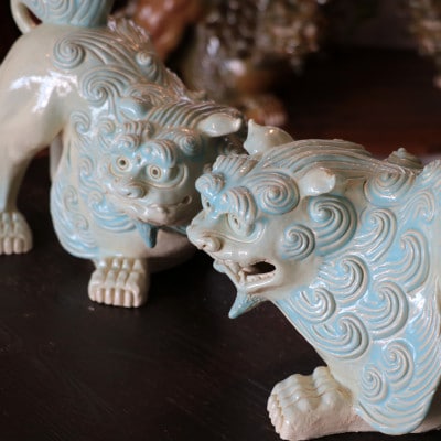 海結(うみゆい)シーサー 作 新垣信一[2体1組]