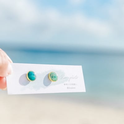 地球ピアス mini「地球も人も笑顔に。海のゴミを宝物に」