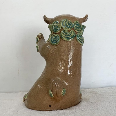 手作り瓶抱きシーサー