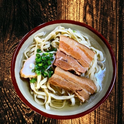 本ソーキそば＆三枚肉そば(太麺・4食セット)沖縄そば【配送不可地域：離島】