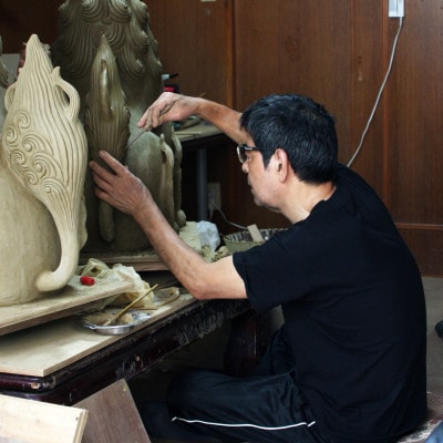 「魔除け獅子」金剛シーサー 作 新垣信一