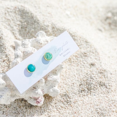 地球ピアス mini「地球も人も笑顔に。海のゴミを宝物に」