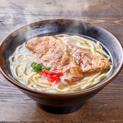 本ソーキそば(4食)もちもち生麺 特製スープ付き|沖縄そば【宮良そば】/与那原町【配送不可地域：離島】