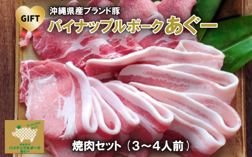 【ギフト・贈答】パイナップルポークあぐー焼肉セット(3～4人前)【配送不可地域：離島】