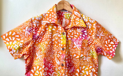 【セミオーダー】Doucattyコラボ・手捺染シャツ(花鳥)