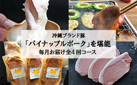 【毎月定期便】4ヵ月定期便!パイナップル ポーク 満腹セット全4回【配送不可地域：離島】