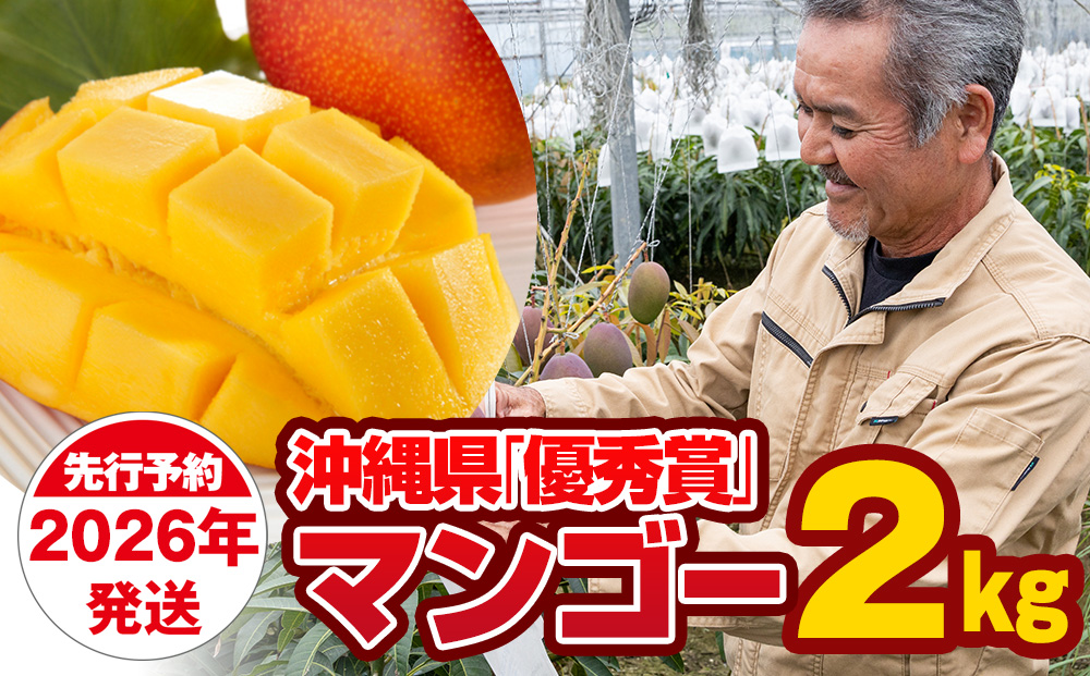 【2026年発送】芳醇な香り　とろける食感　沖縄県「優秀賞」マンゴー2kg