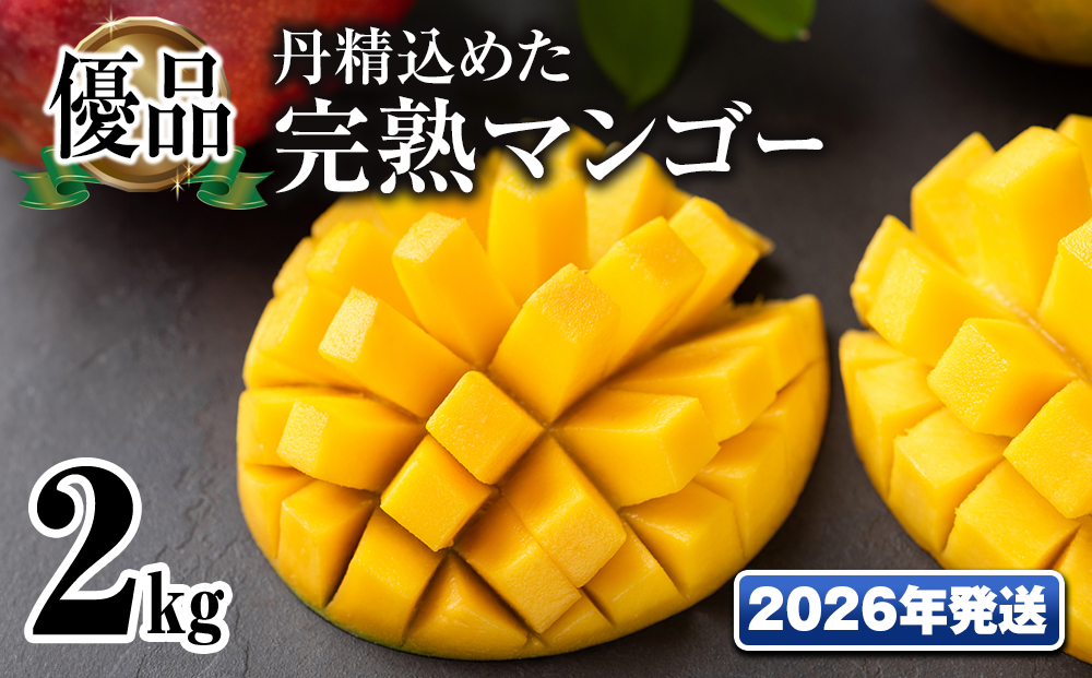 【2026年発送】「優品」丹精込めた完熟マンゴー2kg　4玉～6玉