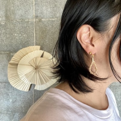 月桃ピアス　rope(GOLD)
