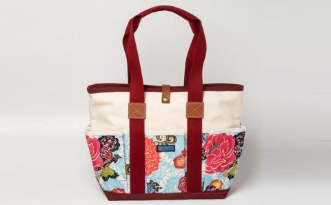 「琉球帆布」アートクラフトマンバッグ （RYUKA ブルー）- 実用性 帆布 トート キャンバス生地 丈夫 ベーシック おしゃれ ファッション お出かけ かばん 鞄 手仕事 手づくり ハンドメイド 琉球帆布 伝統技術 沖縄県 八重瀬町【価格改定】