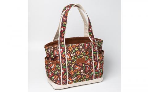 「琉球帆布」ショッピングトート / ブーゲンビリア - 帆布 布 丈夫 トートバッグ 人気 アーティスト イラストレーター Pokke104 池城由紀乃 おしゃれ レディース ファッション お出かけ かばん 鞄 手仕事 手づくり ハンドメイド 琉球帆布 伝統技術 沖縄県 八重瀬町【価格改定】